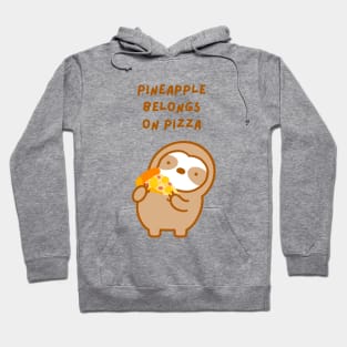 Pineapple Belongs On Pizza Sloth Hoodie